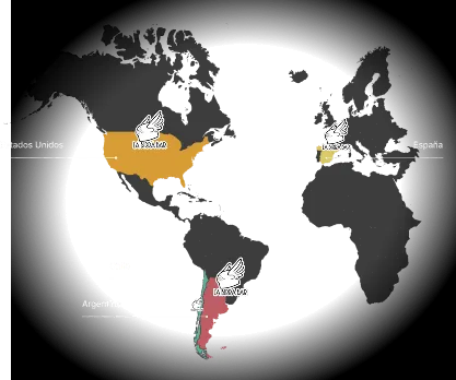 Mapa de expansión mundial La Birra Bar